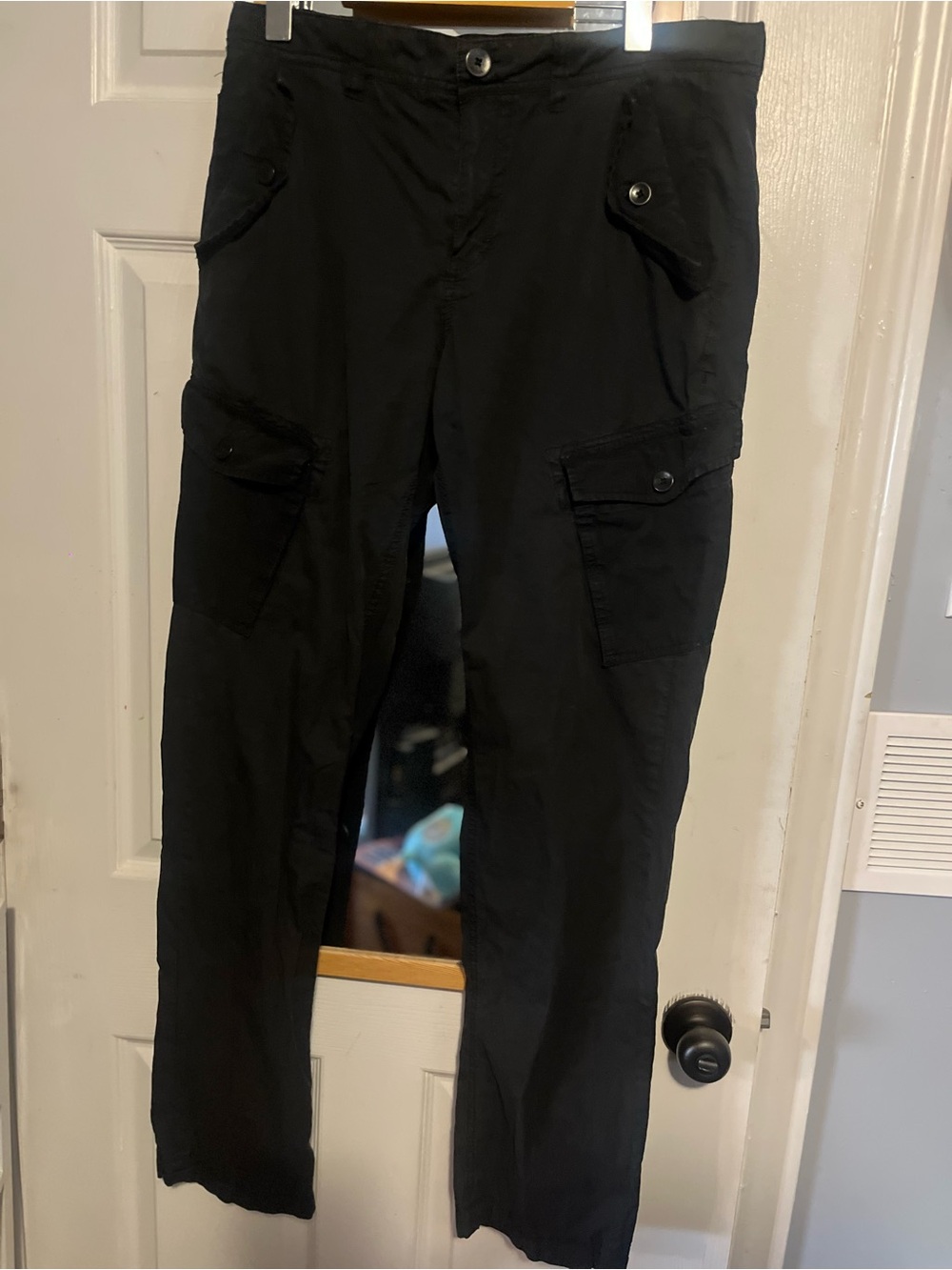 Size 33 Guess Black Cargo Pants, Vintage Guess Pants, Y2K pants